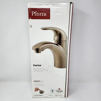 Pfister Parisa 4 in. Juego central grifo de baño monomando en níquel cepillado Foto 1 de 4