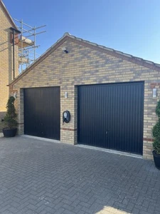 Two Novoferm Black garage Doors 2335mm X 2181mm - Manufactured In 2018 - Picture 1 of 13