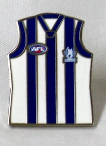 33705 NORTH MELBOURNE KANGAROOS AFL TEAM GUERNSEY LAPEL TIE HAT PIN - Picture 1 of 1