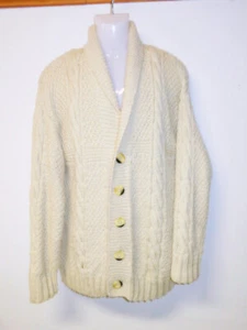 Handarbeit Unikat L Herren Grobstrick-Jacke Landhaus Trachten Kamin Strickblazer - Bild 1 von 5