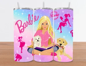 20 Unzen Barbie Puppe Spielzeug Edelstahl Becher/Stroh - Teenager Welpen - Bild 1 von 3