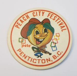 Penticton BC 31st Peach City Festival Pete Fiddle Pinback Button Pin B - Picture 1 of 2