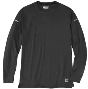 T-shirt Carhartt Force uomo XL manica lunga peso medio grigio carbonio erica UPF - Foto 1 di 5