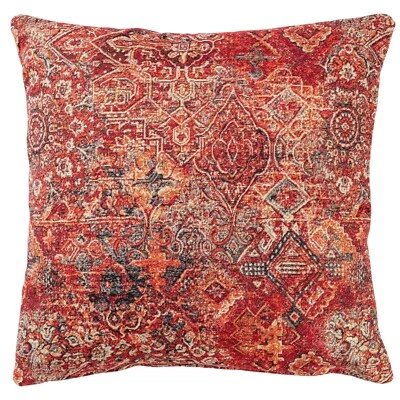 Persia Tapestry Cushion. Orange and Grey. 17x17" Square Cover - Image 1 of 4