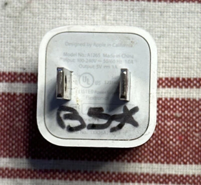 A1265 Apple OEM Charger 5W 5V USB Charger Phone 11 XR Xs X 8 7 6S SE 5S 5 5C OEM - Image 1 of 2