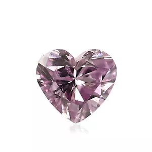 Pink Diamond - 0.24ct Natural Loose Fancy Intense Purple Pink Color GIA Heart - Picture 1 of 6