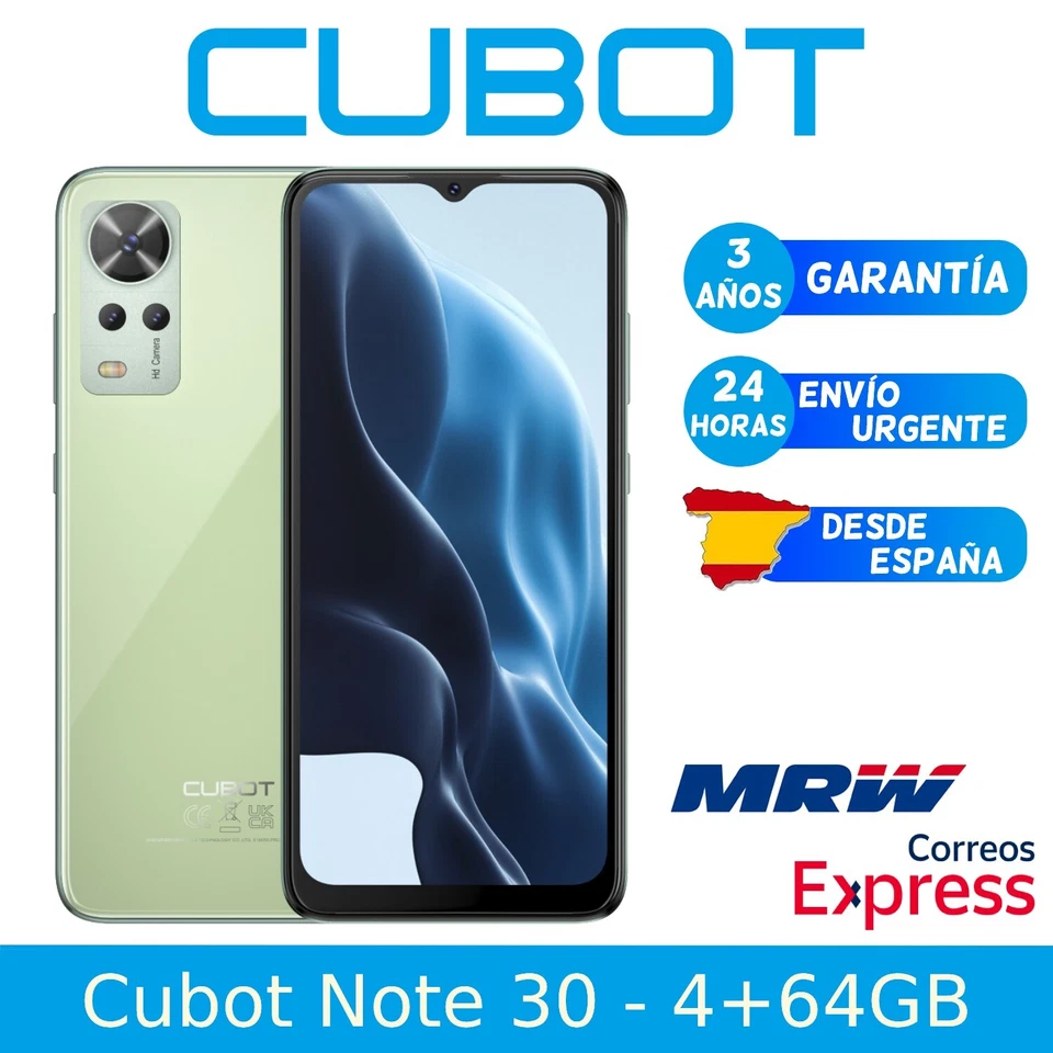 Cubot Note 30 4G 4/64GB Negro Smartphone Android 12 Teléfono Móvil Libre - Imagen 1 de 4