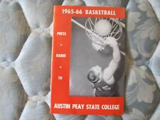 1965-66 AUSTIN PEAY GOVERNORS BASKETBALL MEDIA GUIDE Yearbook Press Book 1966 AD