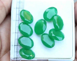 Großhandel 36,90 ct 10*13 mm Facettiertschliff Natürliche Grüne Jade Lose Edelstein Posten - Bild 1 von 4