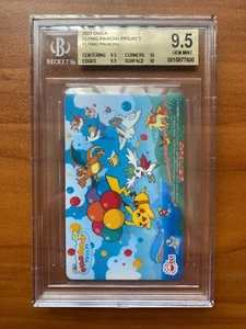 BGS 9.5 Phone Card Pokemon Okica Okinawa Flying Pikachu Charizard 2021 Japanese - Picture 1 of 2
