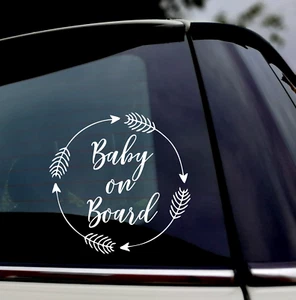 Adesivo decalcomania insegna auto paraurti finestrino bambino a bordo personalizzabile - Foto 1 di 21