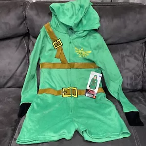 Legend of Zelda Link Pigiama Cosplay Pagliaccetto con Cappuccio Junior/Donna XS Sleep Nuovo - Foto 1 di 6