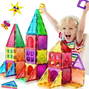 Magnetic Tiles Kids Toys for 3 4 5 6 7 8+ Year Old Boys Girls Magnetic Buildi... - Picture 1 of 9
