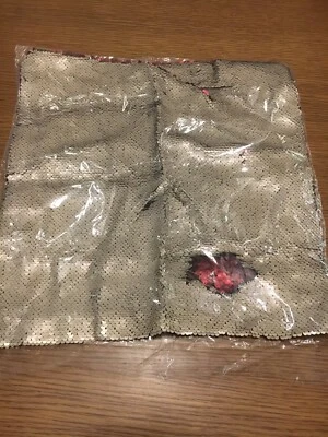 DIY Two Tone Glitter Sequins Throw Pillows Decorative Cover Red Khaki Color - Image 1 of 4