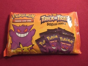 2022 Pokemon Trick Or Treat Trade BOOster 40 Mini Packs New Factory Sealed Bag - Picture 1 of 4