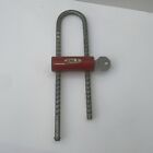 Vintage Bike Lock And Key YALE TOWNE Red Silver Retro Old School 7” Long Bicycle