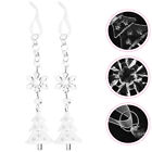  2 Pcs Hanging Decor Chandelier Crystals Christmas Tree Ornament Props