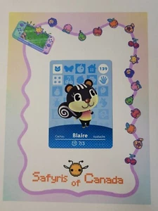 Carte amiibo Blaire #139 Animal Crossing authentique jamais numérisée - Photo 1/3