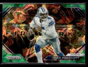 2023 Panini Prizm #F-5 Dak Prescott Fireworks Prizms Green Ice card - Picture 1 of 2