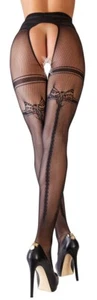 ♥ Strumpfhose ouvert / Strapsstrumpfhose / Dessous / Wäsche Gr. 34/36 - 52/54 - Bild 1 von 4