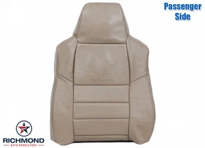 2005-2007 Ford F250 F350 Lariat -Passenger Side Lean Back Leather Seat Cover Tan - Imagen 1 de 10