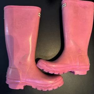 Hunter Hot Pink Tall Rain Boots Womens 6 Girls 4.5 - Picture 1 of 1