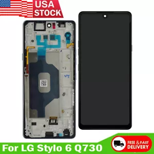 For LG Stylo 6 Q730 LMQ730TM LMQ730TM3 LCD Display Touch Screen Digitizer +Frame - Picture 1 of 6