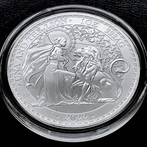 Santa Elena 2022 1 oz plata £1 Una and the Lion BU - Imagen 1 de 1
