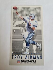 1993 Fleer GameDay Troy Aikman HOF Dallas Cowboys QB #01