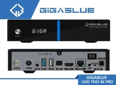 GigaBlue UHD Trio 4K Pro - 1200MBPS WiFi Satellite & Cable Linux E2 DVB-SX2 C/T2 - Image 1 of 3