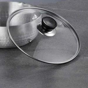 Pot Cover Tempered Glass Round Frying Pan Cover Visible Vertical Lid Pot Lid - Picture 1 of 28