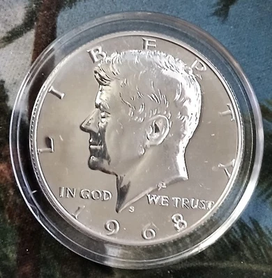 Medio dólar S Kennedy 1968 - 1 ea - 40 % plata - prueba - en cápsula Foto 1 de 2