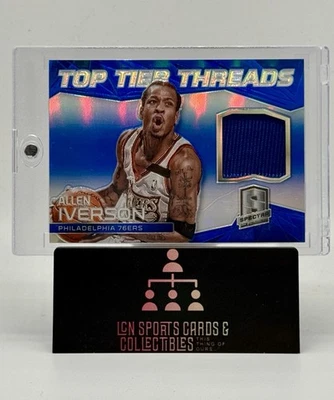 2014-15 Panini Spectra Basketball Allen Iverson Top Tier Threads Game Worn 02/25 - Image 1 of 3