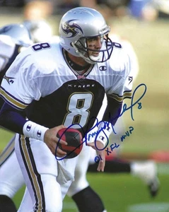 Signed 8x10 TOMMY MADDOX  "01 XFL MVP" Los Angeles Xtreme photo w/Show Ticket - Picture 1 of 1