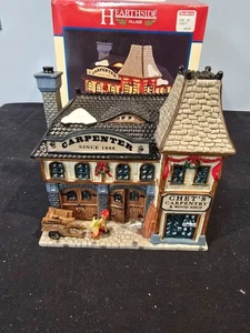 Lemax “Chet’s Carpentry & Wood Shop” 2000 Hearthside Village Porcelain Building - Picture 1 of 11