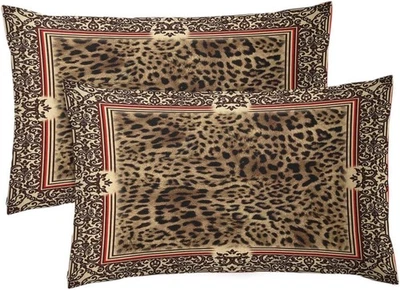 Emvency Set of 2 Throw Pillow Cover Case 20 x 12 (Pack 2), Leopard Skin  - Image 1 of 4