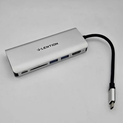 LENTION C68 USB-C HUB Thunderbolt 3 to USB 3.0 HDMI Ethernet SD Adapter Reader - Image 1 of 4