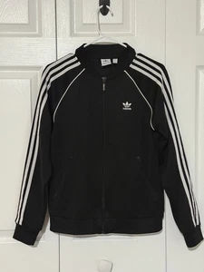 Women’s Adidas Superstar Track Jacket Sz S Black and White - Picture 1 of 10