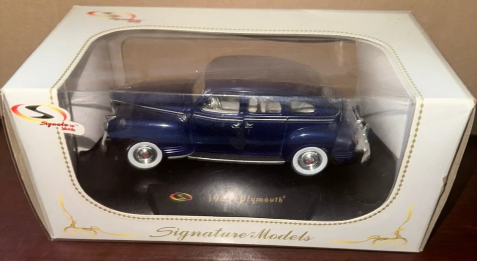 Signature Models 1/32 Blue 1940 Plymouth 4 door sedan NEW #32311 #710* - Image 1 of 1