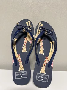 Infradito Kate Spade New York NOVA blu navy lama donna US 9 M - Foto 1 di 4