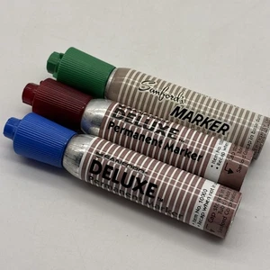 SANFORD DELUXE 4" Permanent Marker grün blau burgund Metallschaft - Bild 1 von 6