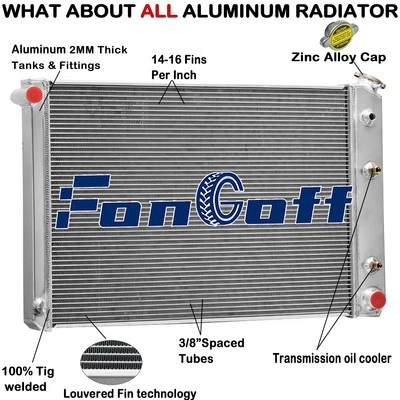 3Row Aluminum Radiator for 1973-1987 Chevrolet V20 R20 V30 R1500/R2500 Pickup. Foto 1 de 4