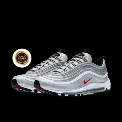 Nike Silver Air Max 97 NUOVE Disponibili dal 40 al 45 Outlet Shoes Originali - Immagine 1 di 4