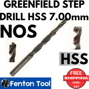 NEW GREENFIELD STEP DRILL HSS 7.00mm .2756 .2031 high speed steel USA twist bla - Picture 1 of 11