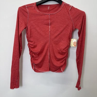 Camisa para mujer Free People Movement FP Right On Run manga larga capa NUEVA mediana Foto 1 de 4