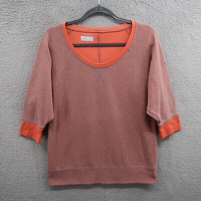 Columbia Top Womens Medium Coral Pink Omni Wick 3/4 Sleeve Active Pullover - Image 1 of 4