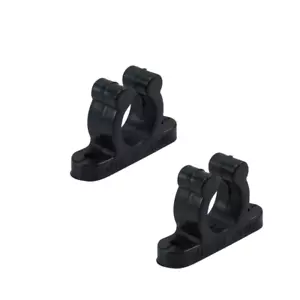 2 x Tube Clip 25mm Plastic Black - Picture 1 of 2