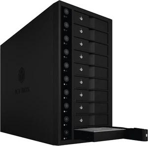 ICY BOX Type-C Type-A Gen 2 Externes Single System für 10x 3,5 Sata Laufwerke - Afbeelding 1 van 1