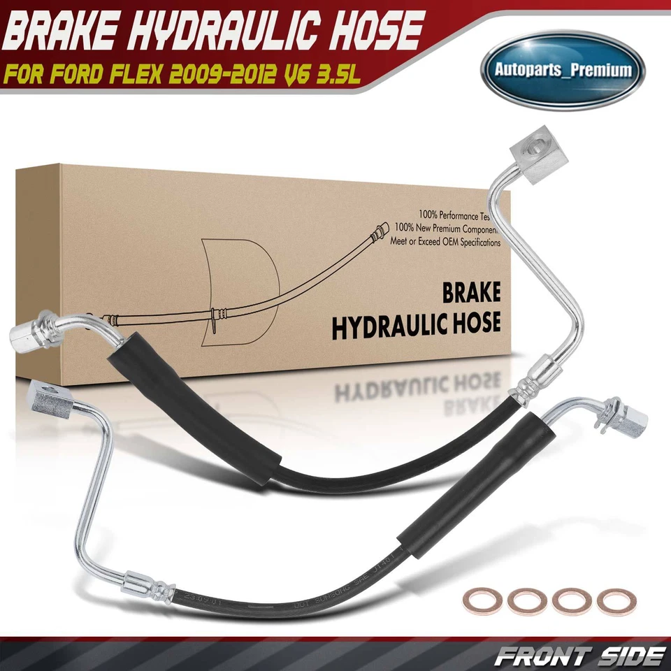 2x Manguera hidráulica de freno delantera izquierda y derecha para Ford Flex 2009-2012 V6 3,5 L Foto 1 de 4