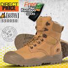 (pre-order) Mongrel Mens Wheat Boots High Leg Lace Up Scuff Cap Steel Toe 550050